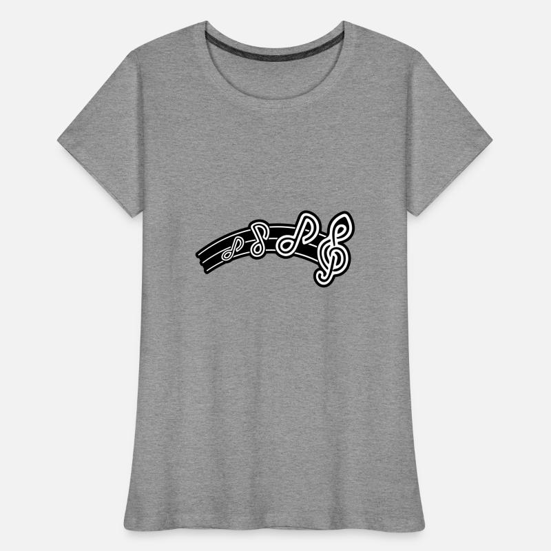 Clé de symbole de notes de musique T-shirt bio Premium Femme