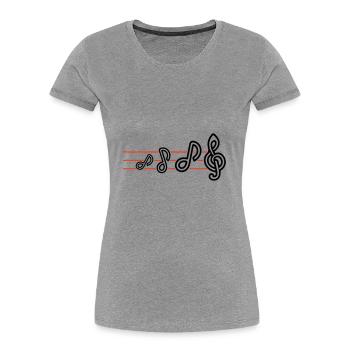 Sheet Music Music - Women's Premium Organic T-Shirt - heather grey - Front - Mia (176cm)