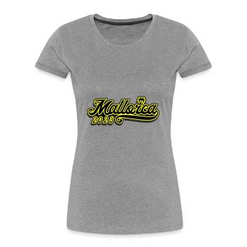 Mallorca 2023 - Frauen Premium Bio T-Shirt - Grau meliert - Vorne - Mia (176cm)