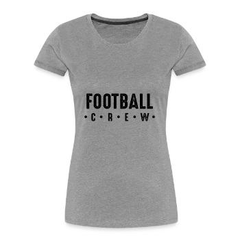 Équipe de football - T-shirt bio Premium Femme - gris chiné - Devant - Mia (176cm)