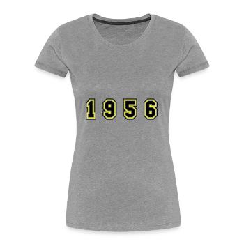 1956 Year Number - Women's Premium Organic T-Shirt - heather grey - Front - Mia (176cm)