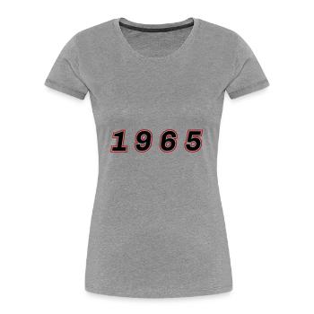 1965 Year Number - Women's Premium Organic T-Shirt - heather grey - Front - Mia (176cm)
