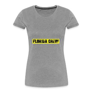 Florida Crew - Women's Premium Organic T-Shirt - heather grey - Front - Mia (176cm)