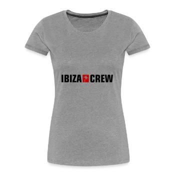 Ibiza Crew - Women's Premium Organic T-Shirt - heather grey - Front - Mia (176cm)