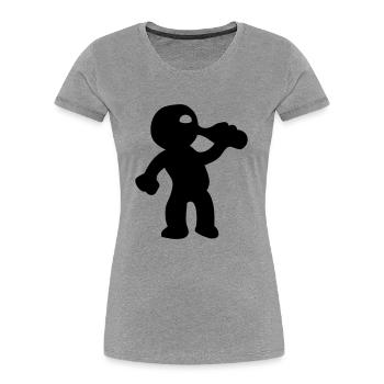 trinken - Frauen Premium Bio T-Shirt - Grau meliert - Vorne - Mia (176cm)