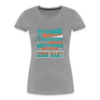 perverse Anspielungen zur Zweideutigkeit - Frauen Premium Bio T-Shirt - Grau meliert - Vorne - Mia (176cm)