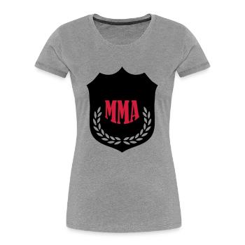 mma_02 - Women's Premium Organic T-Shirt - heather grey - Front - Mia (176cm)