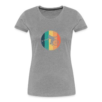 Boccia Präzision und Kugel - Frauen Premium Bio T-Shirt - Grau meliert - Vorne - Mia (176cm)