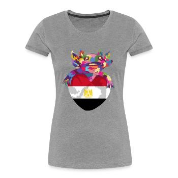 Egypt Flag Hurghada Africa Egyptian Flag - Women's Premium Organic T-Shirt - heather grey - Front - Mia (176cm)