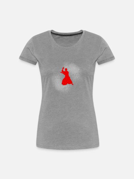 Aikido - Frauen Premium Bio T-Shirt - Grau meliert
