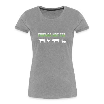 Vegetarier Veganer Spruch - Frauen Premium Bio T-Shirt - Grau meliert - Vorne - Mia (176cm)