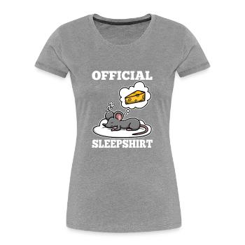 Official sleepshirt Maus - Frauen Premium Bio T-Shirt - Grau meliert - Vorne - Mia (176cm)