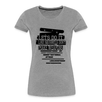 heart present idea happy birthday present - Women's Premium Organic T-Shirt - heather grey - Front - Mia (176cm)