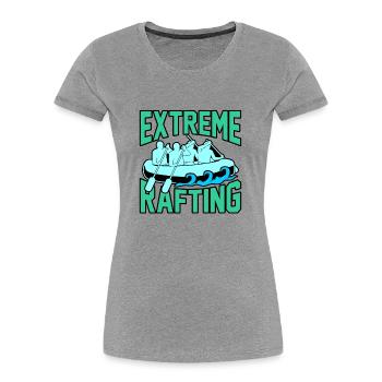 Extreme rafting - Women's Premium Organic T-Shirt - heather grey - Front - Mia (176cm)