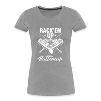Snooker Pool Billard - Frauen Premium Bio T-Shirt - Grau meliert - Vorne - Mia (176cm)