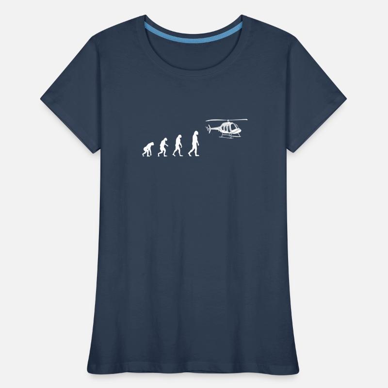 Hélicoptère Evolution T-shirt bio Premium Femme