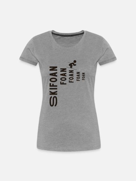 Skifoan - Frauen Premium Bio T-Shirt - Grau meliert