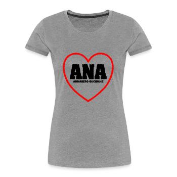 Annaberg Erzgebirge Sachsen - Frauen Premium Bio T-Shirt - Grau meliert - Vorne - Mia (176cm)
