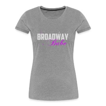 Broadway, Musical, Theater-Nerd - Frauen Premium Bio T-Shirt - Grau meliert - Vorne - Mia (176cm)