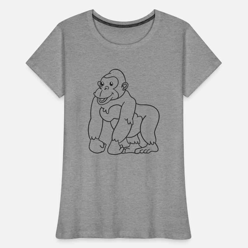 Gorilla, Affe, Geschenk, Geschenkidee Frauen Premium Bio T-Shirt