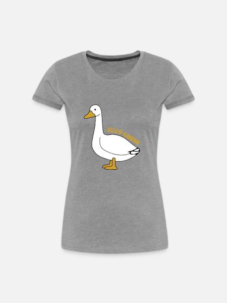 Silly Goose - Frauen Premium Bio T-Shirt - Grau meliert