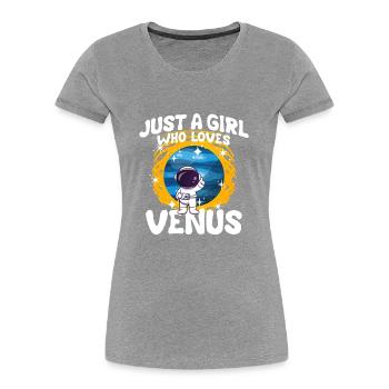 Mädchen Venus Geschenk - Frauen Premium Bio T-Shirt - Grau meliert - Vorne - Mia (176cm)