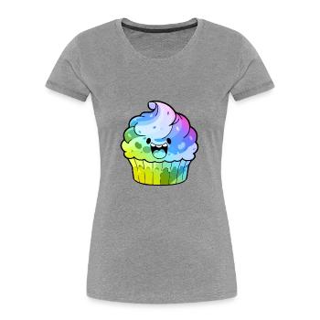 Muffin Comic Colorful - Women's Premium Organic T-Shirt - heather grey - Front - Mia (176cm)