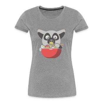 Lemur - Women's Premium Organic T-Shirt - heather grey - Front - Mia (176cm)