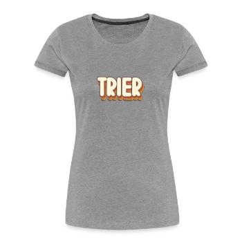 Triererin Trierer Trier - Frauen Premium Bio T-Shirt - Grau meliert - Vorne - Mia (176cm)