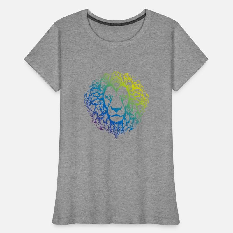 Löwe Mandala Boho Frauen Premium Bio T-Shirt