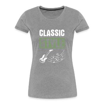 classic rock musik - Frauen Premium Bio T-Shirt - Grau meliert - Vorne - Mia (176cm)