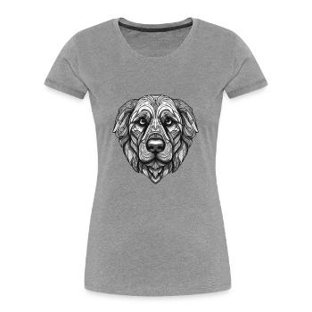 Kangal Dog Portrait Animal - Women's Premium Organic T-Shirt - heather grey - Front - Mia (176cm)