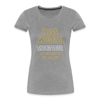 Rente Landschaftsbauer Rente Geschenk - Frauen Premium Bio T-Shirt - Grau meliert - Vorne - Mia (176cm)
