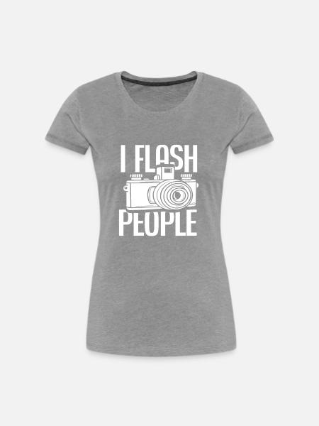 Photograph Blitz - Frauen Premium Bio T-Shirt - Grau meliert