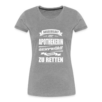 Ausgebildet Zur Apothekerin Abschluss Bestanden - Frauen Premium Bio T-Shirt - Grau meliert - Vorne - Mia (176cm)