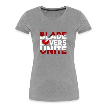 Blade Lover Unite - Women's Premium Organic T-Shirt - heather grey - Front - Mia (176cm)