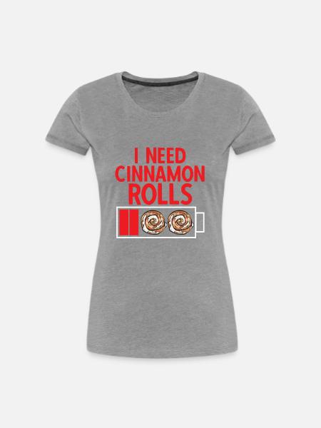 Zimtschnecke - Frauen Premium Bio T-Shirt - Grau meliert