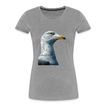 Gull - Women's Premium Organic T-Shirt - heather grey - Front - Mia (176cm)