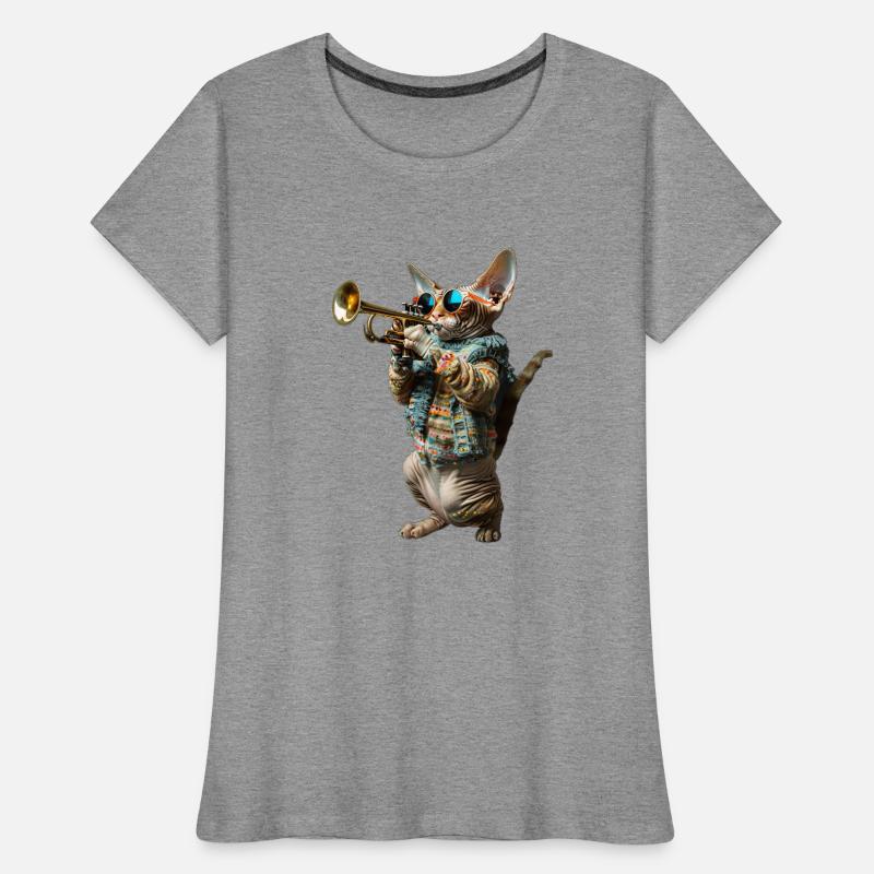 Devon Rex Trompette T-shirt bio Premium Femme