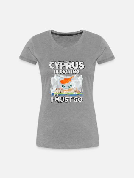 Zypern - Frauen Premium Bio T-Shirt - Grau meliert