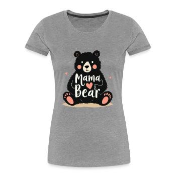 MAMA BEAR - Women's Premium Organic T-Shirt - heather grey - Front - Mia (176cm)