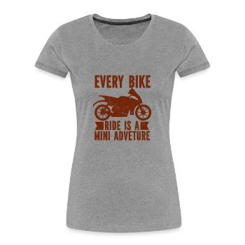 Motorcycle Motocross Bike Racing Motorsport - Women's Premium Organic T-Shirt - heather grey - Front - Mia (176cm)