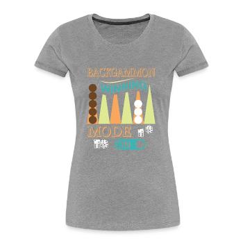 Backgammon Spiel - Frauen Premium Bio T-Shirt - Grau meliert - Vorne - Mia (176cm)