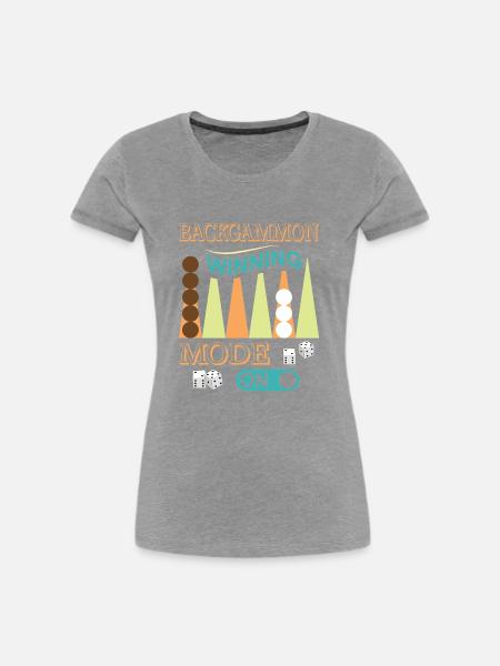 Backgammon Spiel - Frauen Premium Bio T-Shirt - Grau meliert