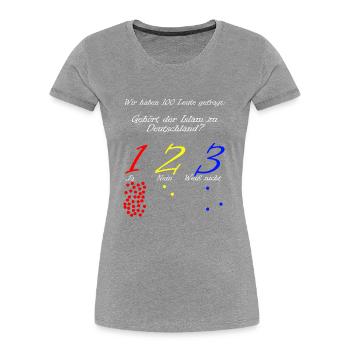 Gehoert der Islam zu Deutschland? Pro Islam - Frauen Premium Bio T-Shirt - Grau meliert - Vorne - Mia (176cm)