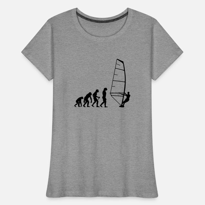 Windsurf Evolution Shirt Surfer Windsurfer Surf Frauen Premium Bio T-Shirt