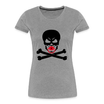 BABY SKULL 2C - Women's Premium Organic T-Shirt - heather grey - Front - Mia (176cm)