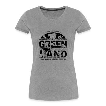 Greenland - Frauen Premium Bio T-Shirt - Grau meliert - Vorne - Mia (176cm)