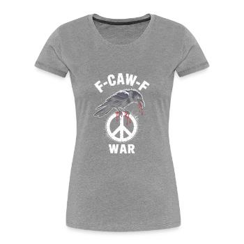 FCAWF War - Frauen Premium Bio T-Shirt - Grau meliert - Vorne - Mia (176cm)