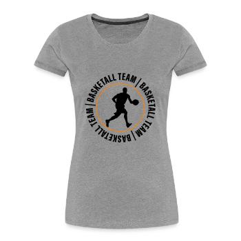 Basketball Team Verein Mann - Frauen Premium Bio T-Shirt - Grau meliert - Vorne - Mia (176cm)